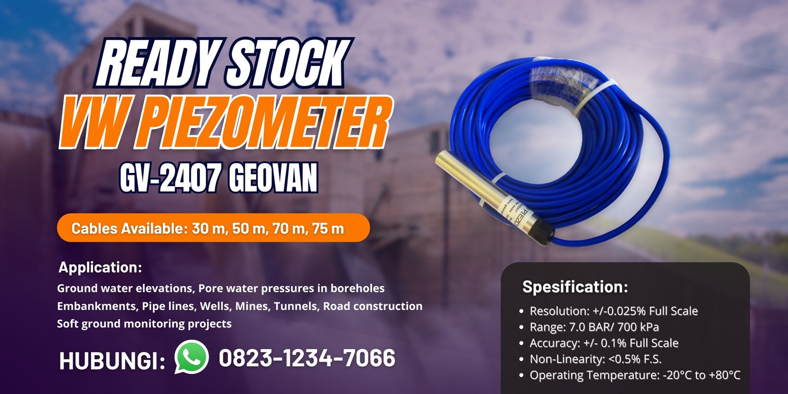 vibrating wire piezometer